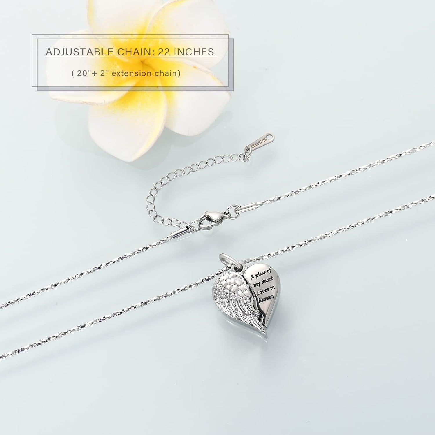 Collar de Urna de Cremación Imrsanl con Colgante Corazón