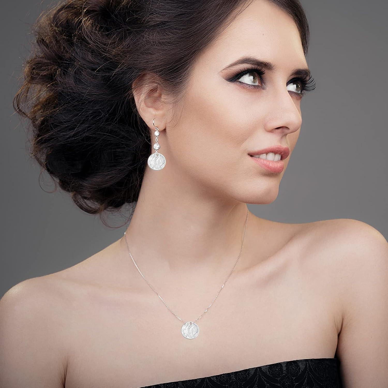 60 Piezas Encantos de Disco Redondo Plano Plata Antigua 15mm