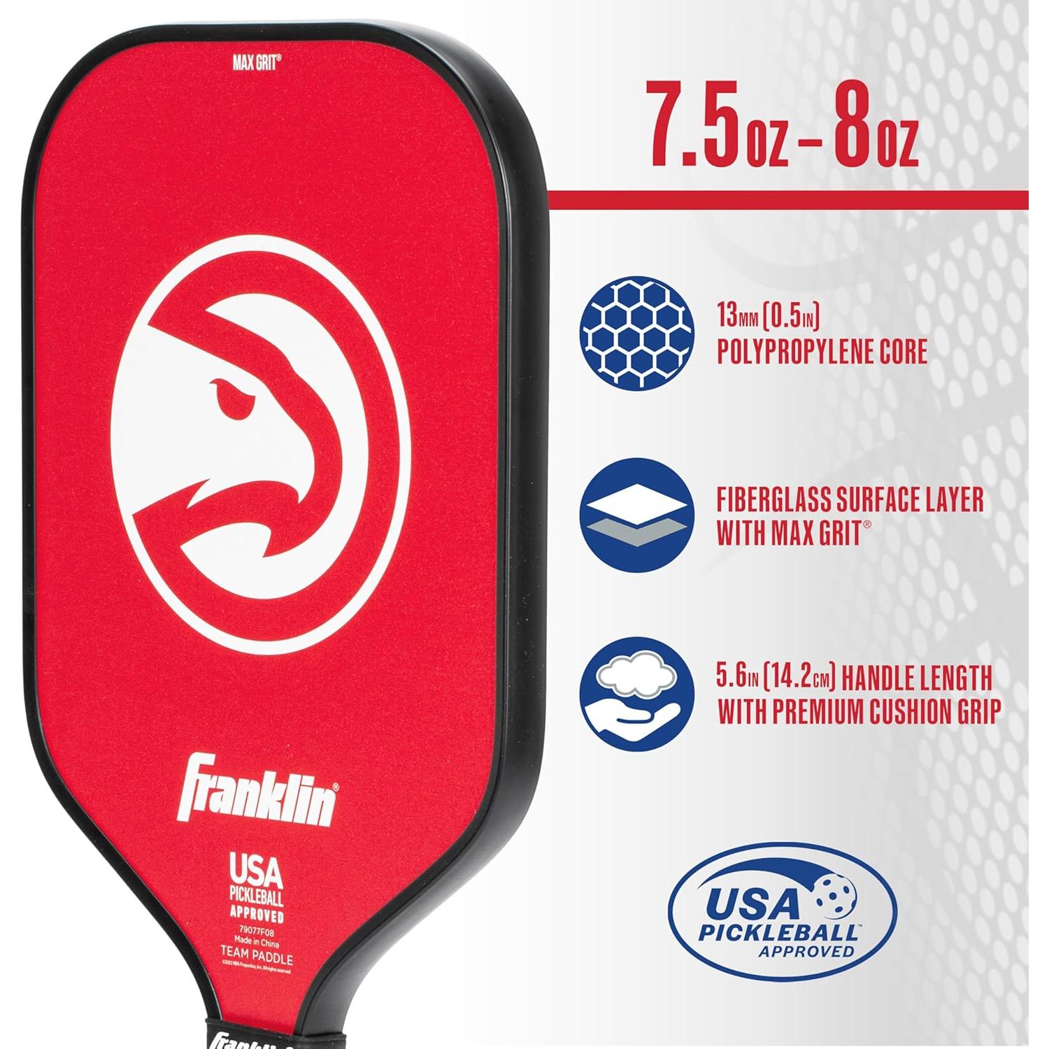 Pala de Pickleball Franklin Sports NBA Atlanta Hawks 13mm