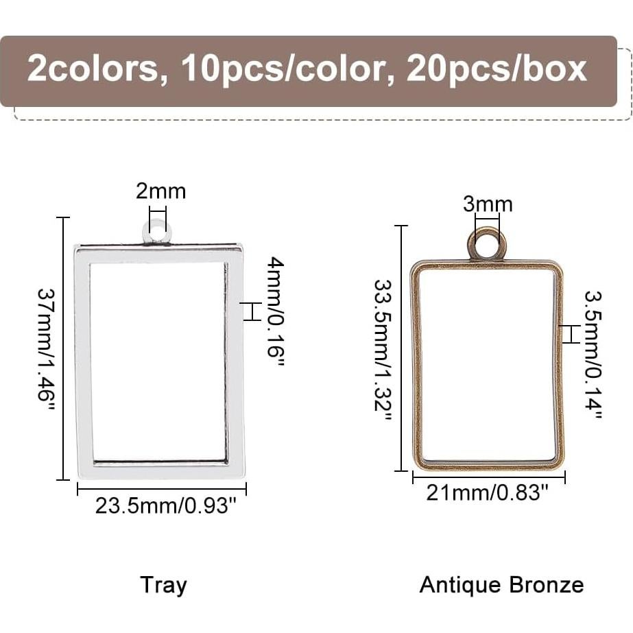 OLYCRAFT 20 Piezas Abrazaderas para Marco de Foto - Bronce y Plata