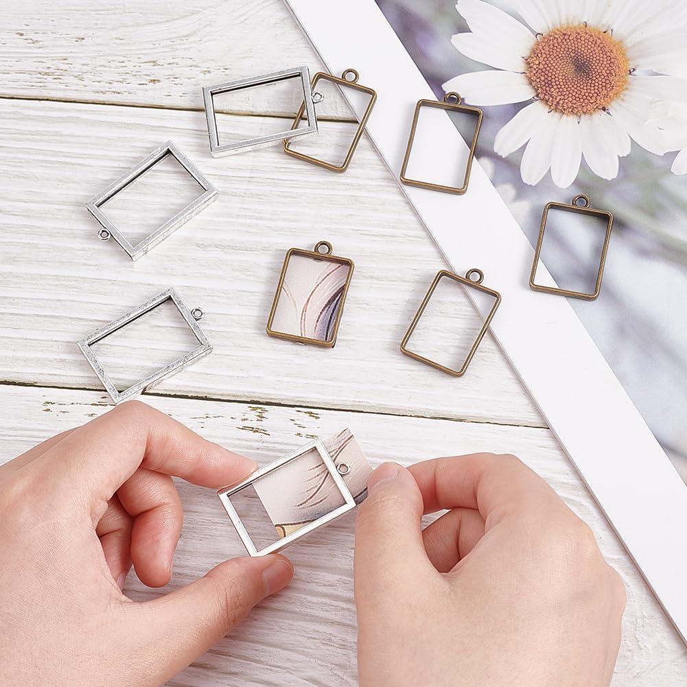 OLYCRAFT 20 Piezas Abrazaderas para Marco de Foto - Bronce y Plata