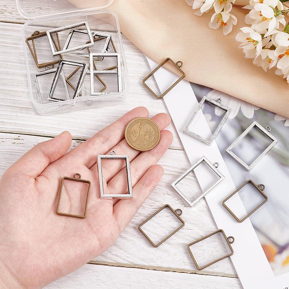 OLYCRAFT 20 Piezas Abrazaderas para Marco de Foto - Bronce y Plata