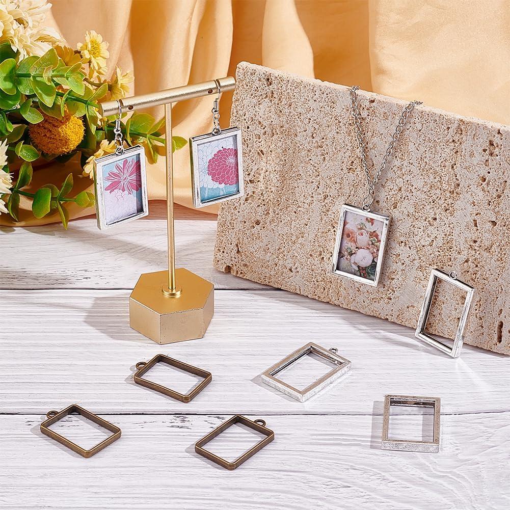 OLYCRAFT 20 Piezas Abrazaderas para Marco de Foto - Bronce y Plata