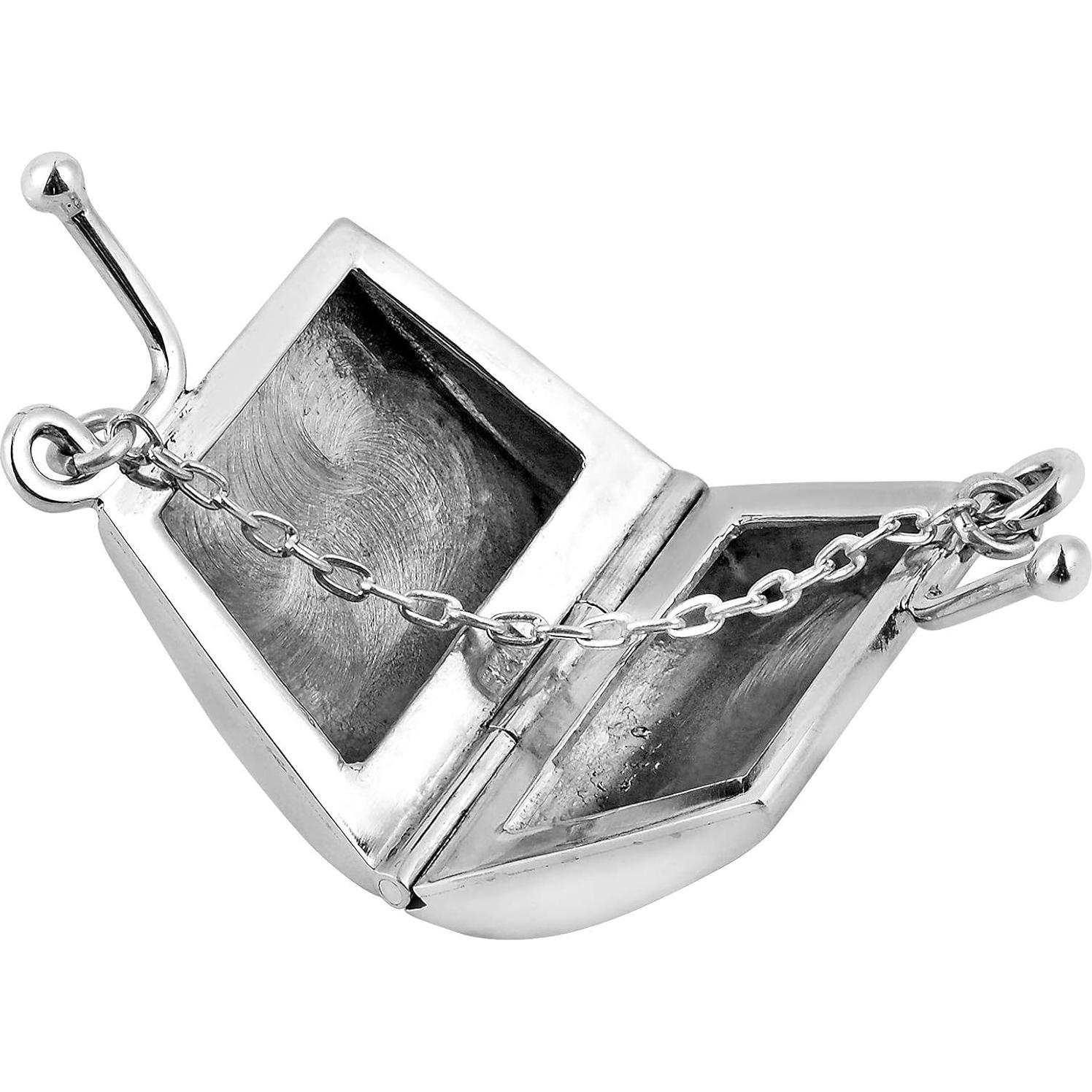 Colgante de Monedero AeraVida en Plata Esterlina Floral 21x26mm