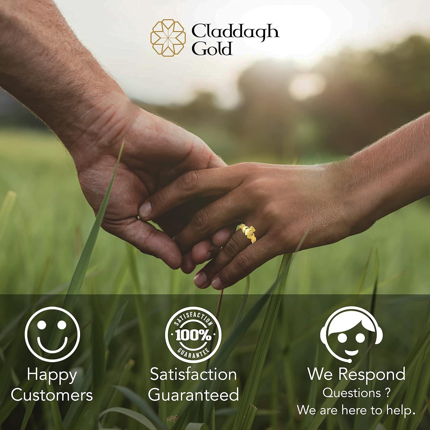 Colgante de Karma en Plata de Ley 925 Claddagh Gold 45.72 cm