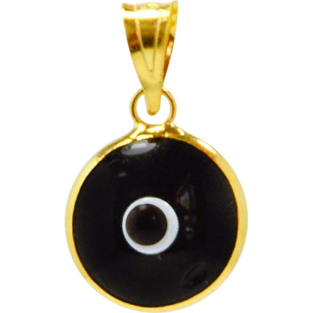 Colgante Ojo Maligno MIZZE Plata Esterlina 925 Baño Oro 10mm