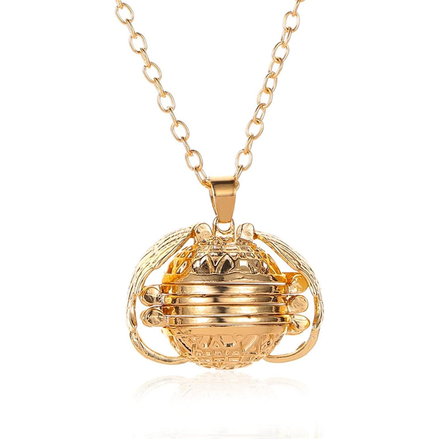 Collar Locket de Foto ONLYJUMP con Alas para Mujeres - Plata y Oro Rosa