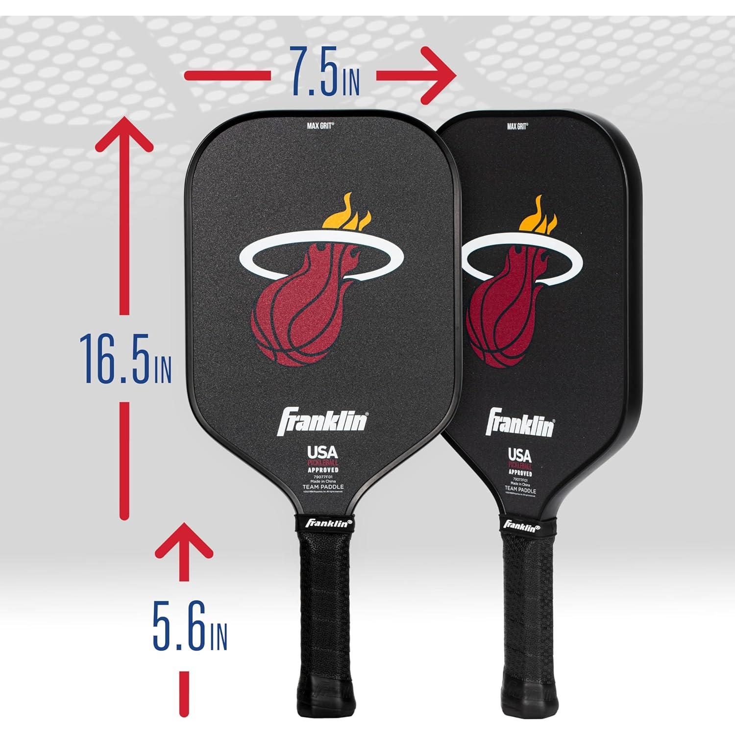 Pala de Pickleball Franklin Sports Miami Heat 13mm MaxGrit