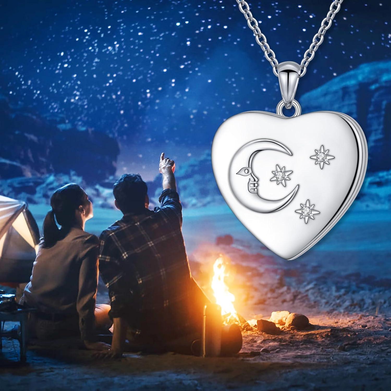 Collar Medallón Corazón Plata Esterlina 925 Personalizado 50.8 cm