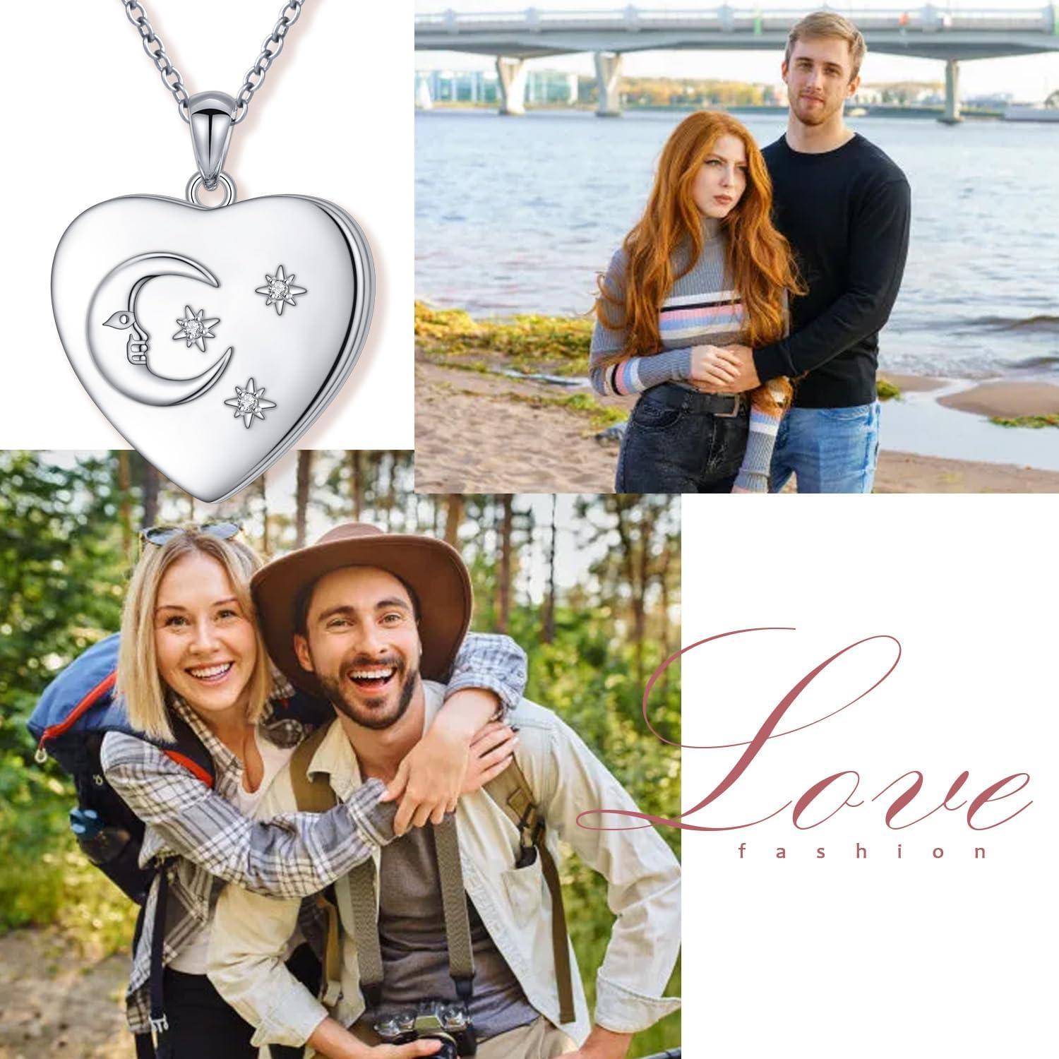 Collar Medallón Corazón Plata Esterlina 925 Personalizado 50.8 cm