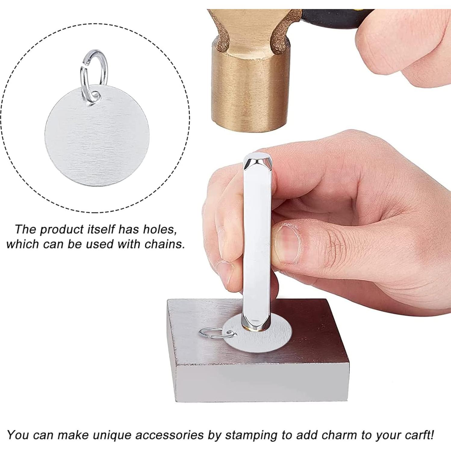 Colgantes de Latón en Blanco 100Pcs 12mm Plata para Joyería DIY