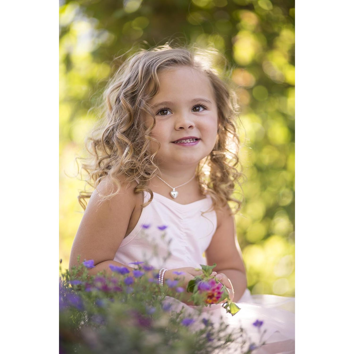 Collar Locket Corazón Plata Esterlina 35.56 cm Niñas