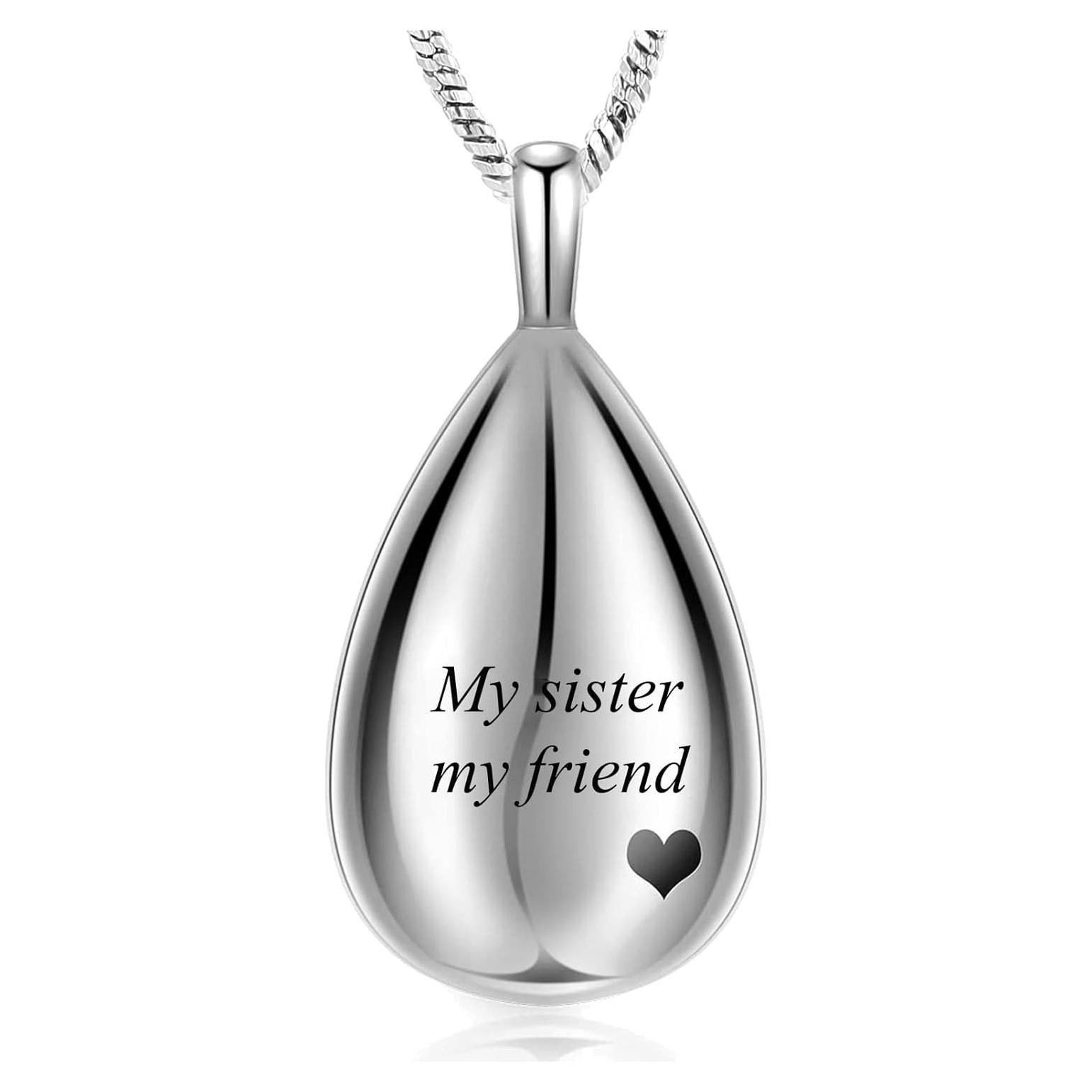 Collar de Urna de Cenizas Yinplsmemory Gota de Lagrima 3 cm