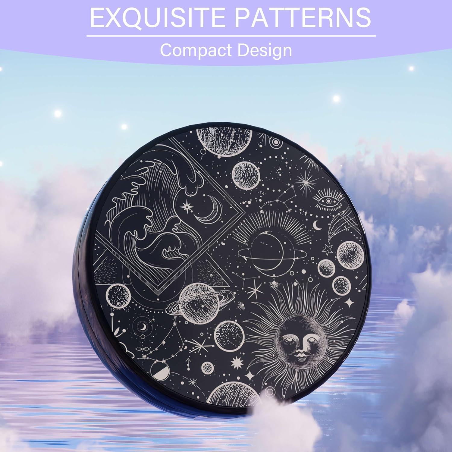 Estuche para Lentes de Contacto LRITER con Espejo - Universo Negro