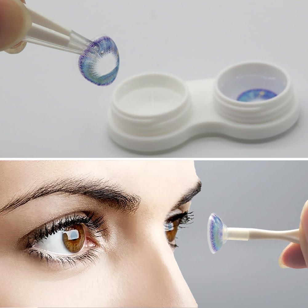 Estuche para Lentes de Contacto con Lavadora y Espejo Oro Rosa