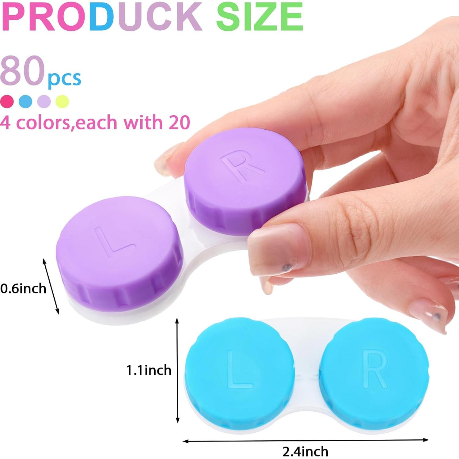 Estuche para Lentes de Contacto Nicunom - 80 Piezas Coloridas