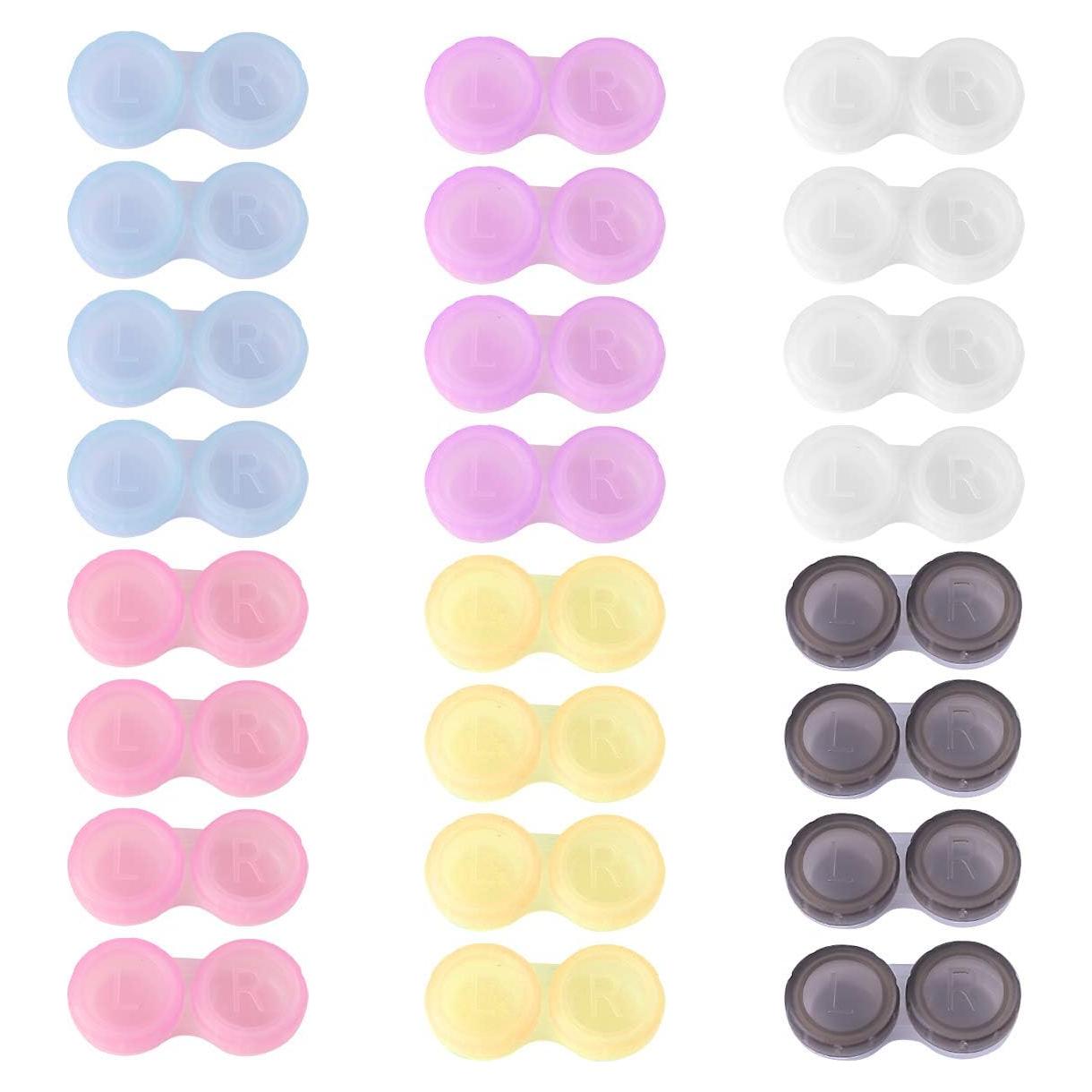 Estuches para Lentes de Contacto Teemico 60 Pcs 6 Colores
