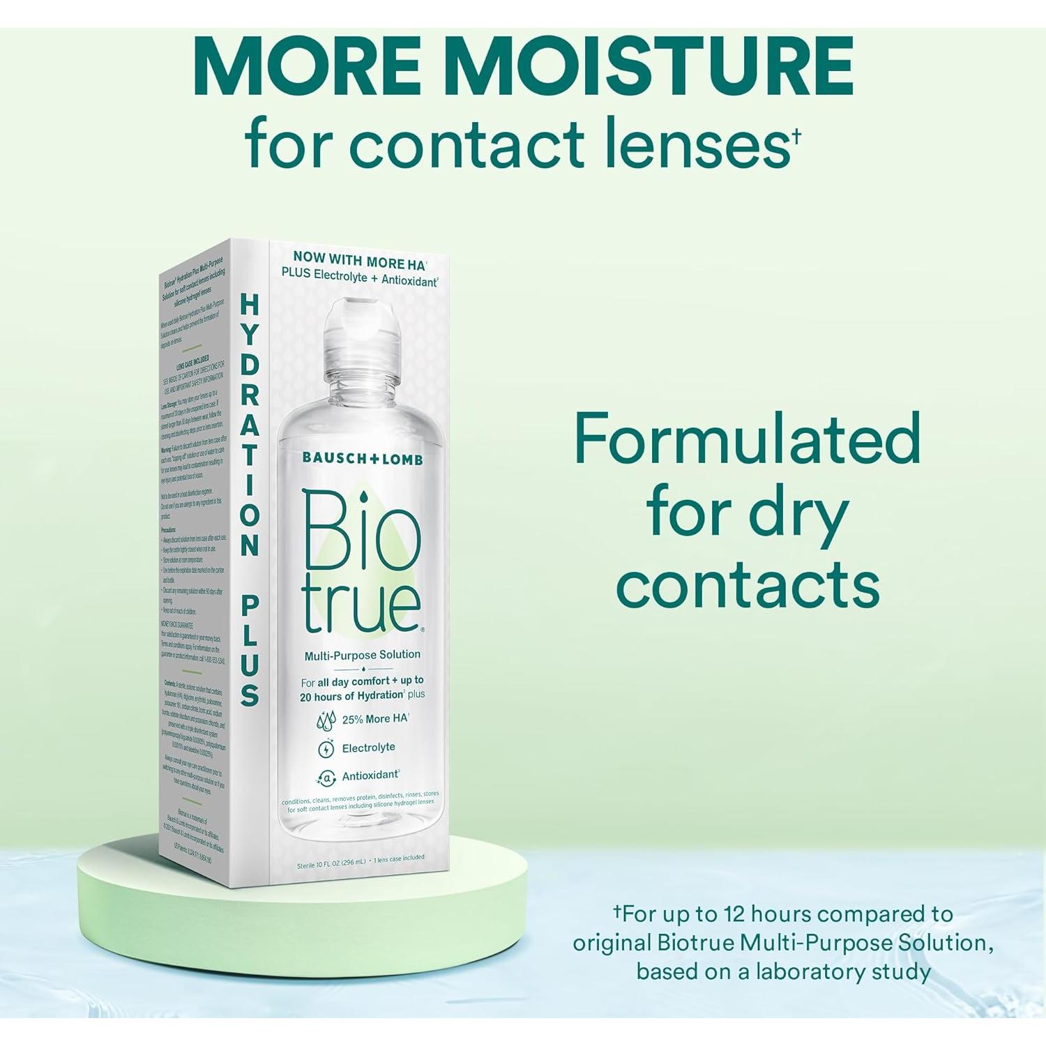 Biotrue Hidratación Plus 295 ML Solución Multiusos Lentes