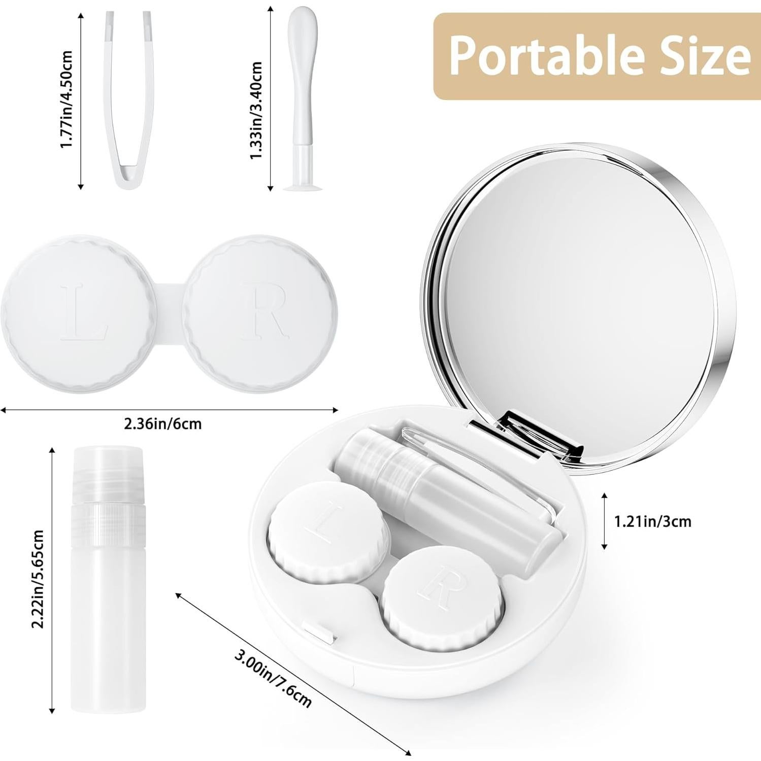 Estuche para Lentes de Contacto Lishae Flores Retro 7.5cm