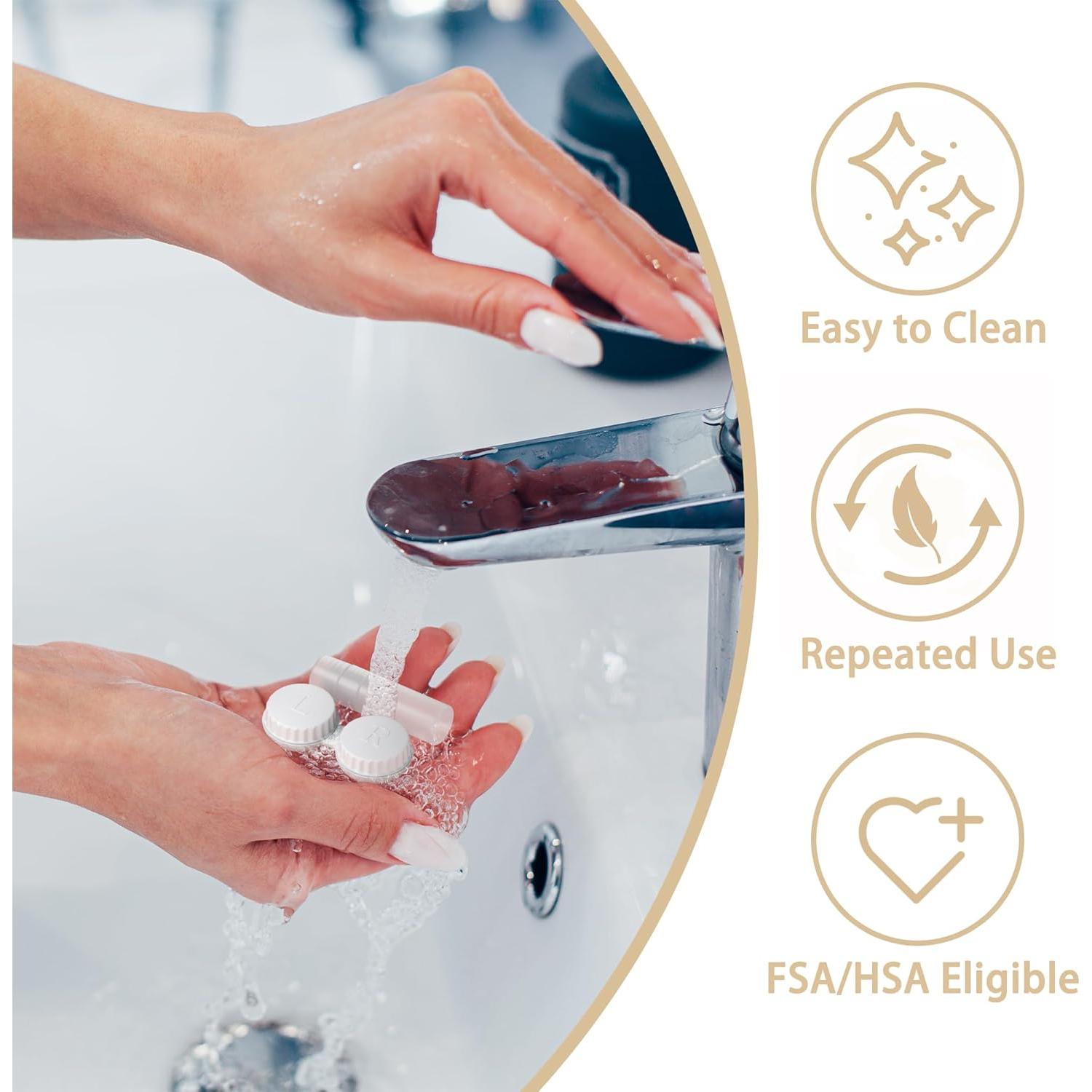 Estuche para Lentes de Contacto Lishae Flores Retro 7.5cm