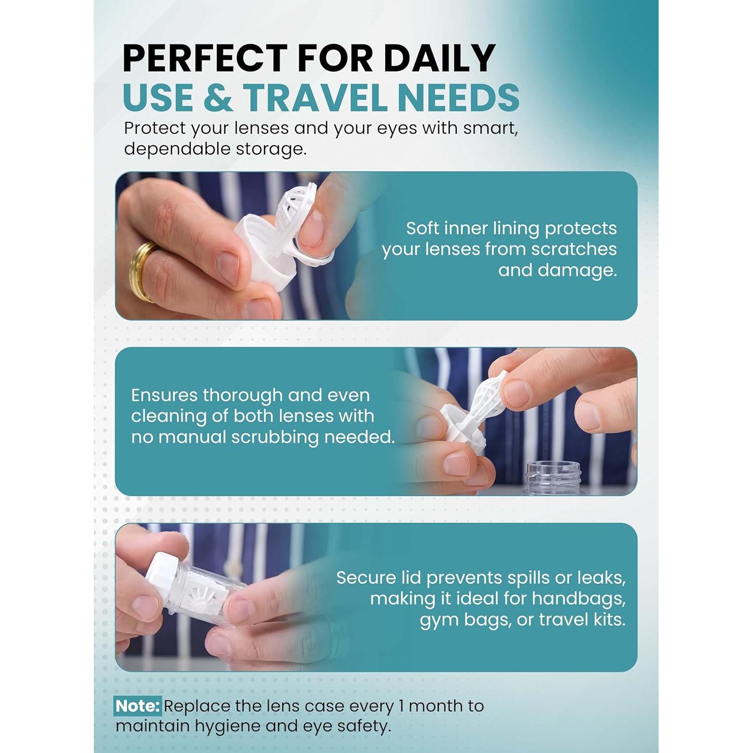 Estuche para Lentes de Contacto Sports Vision 3 Piezas