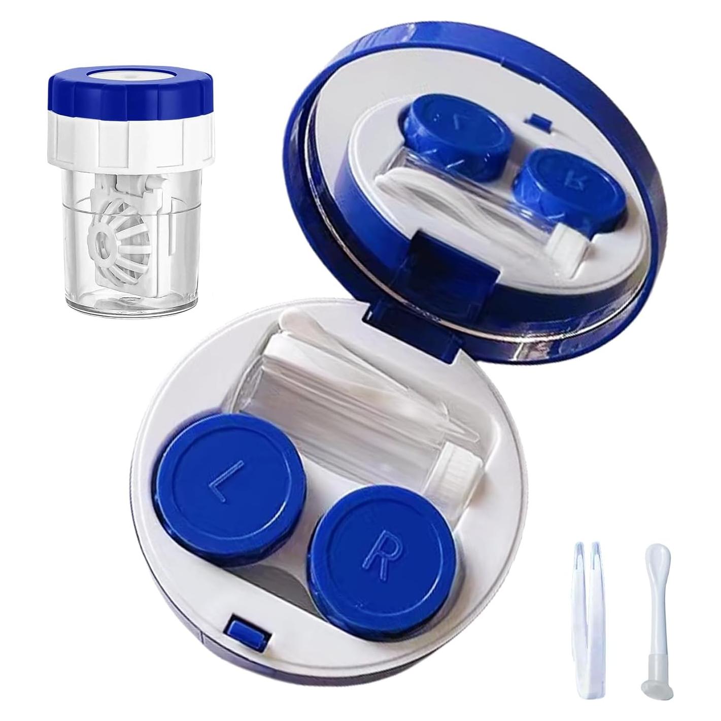 Estuche para Lentes de Contacto YKuzLx Azul Klein con Limpiador