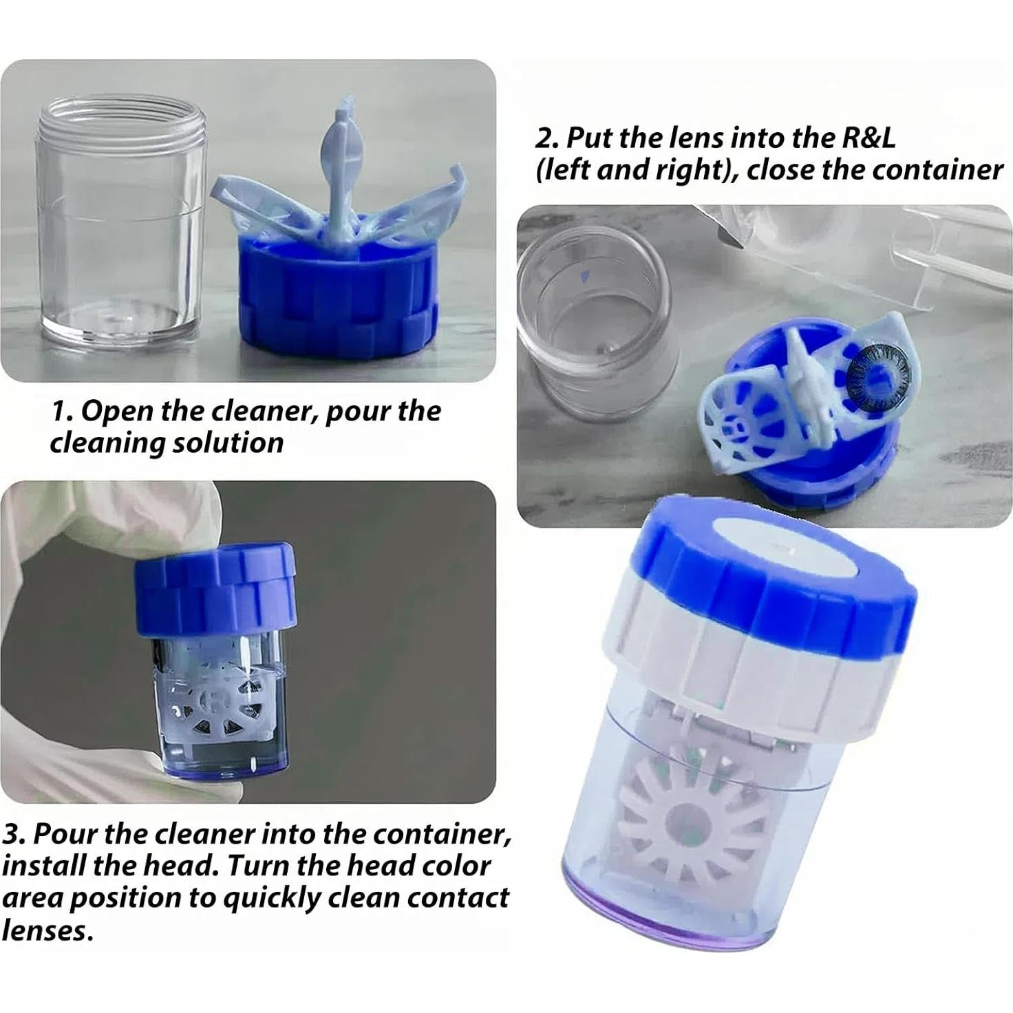 Estuche para Lentes de Contacto YKuzLx Azul Klein con Limpiador
