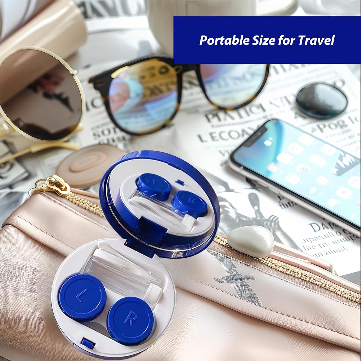 Estuche para Lentes de Contacto YKuzLx Azul Klein con Limpiador