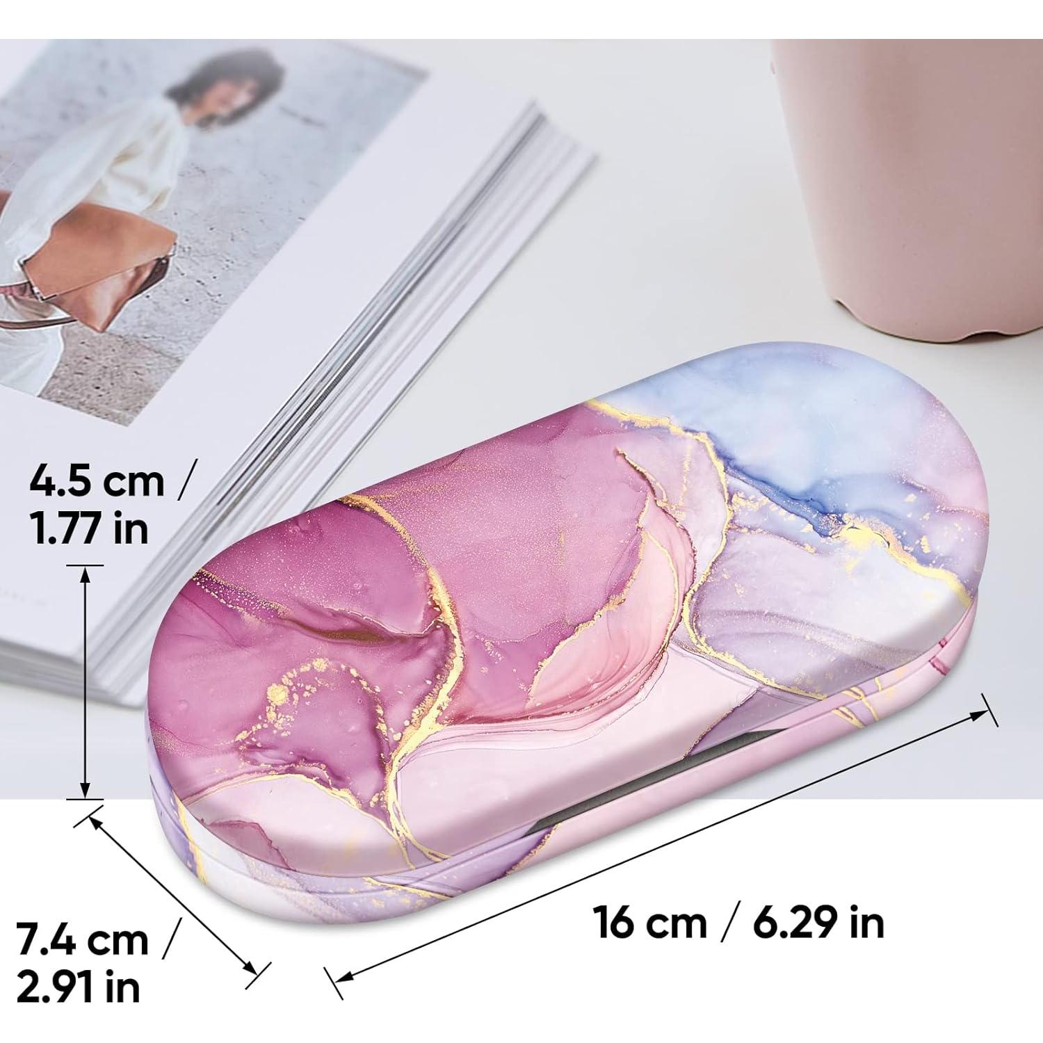 Estuche 2 en 1 Fintie para Gafas y Lentes de Contacto con Espejo