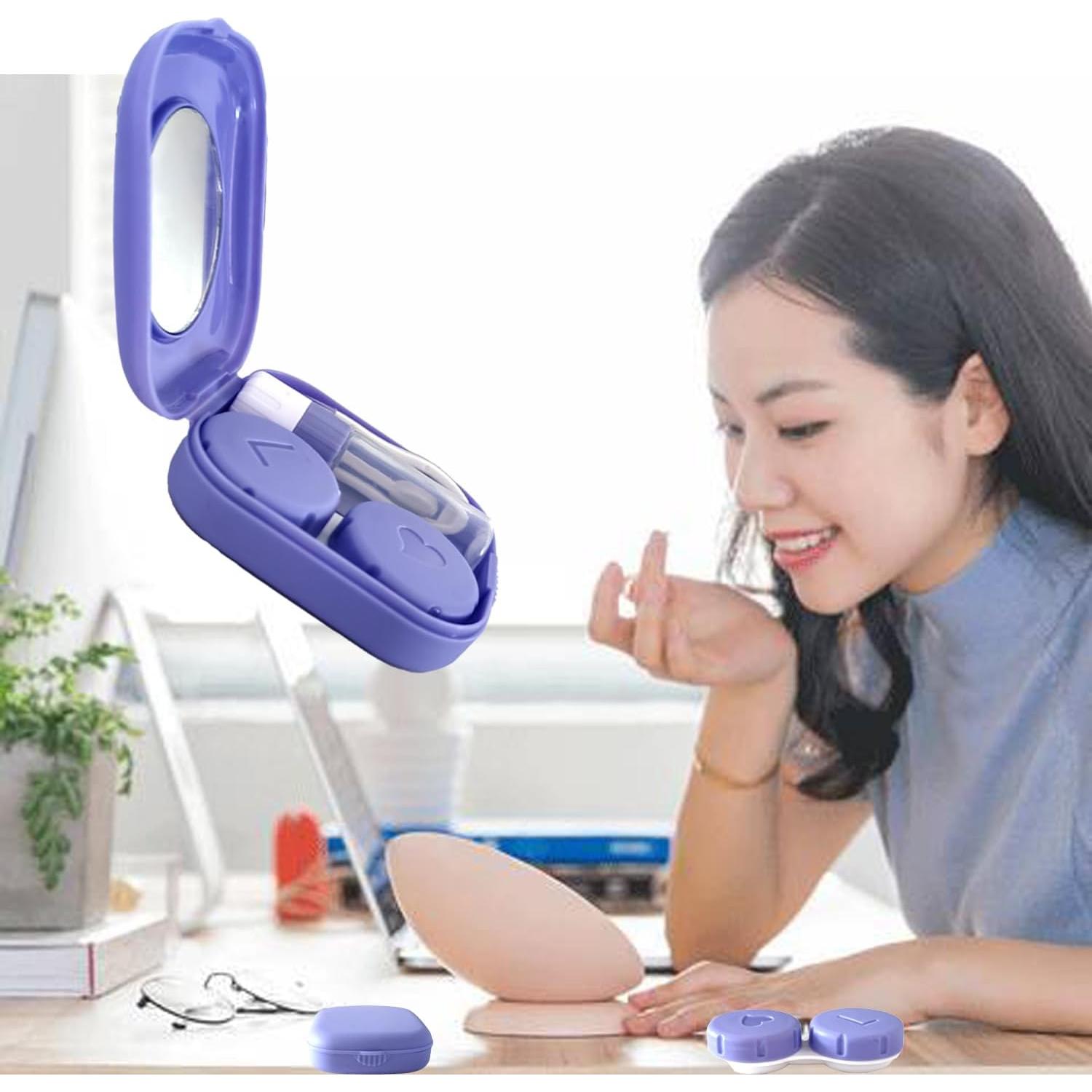 Kit de Estuche para Lentes de Contacto Kuanfine 6 Piezas