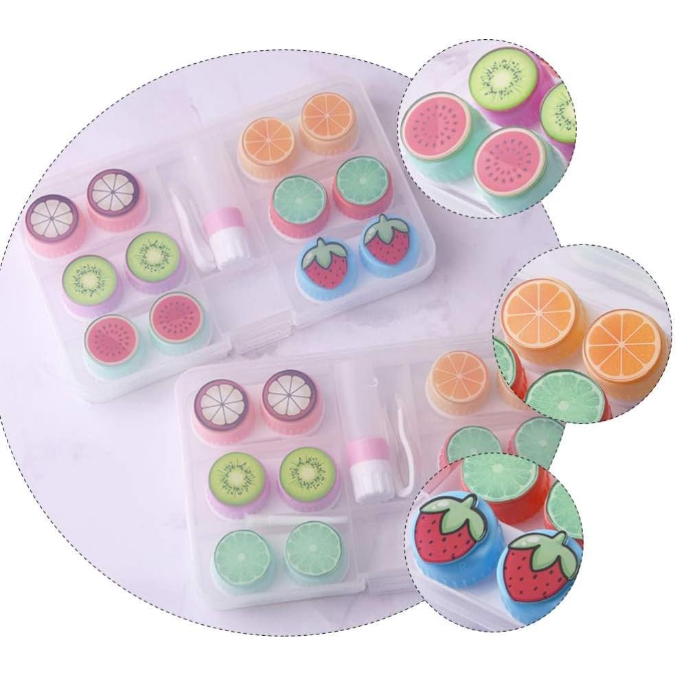 Estuche para Lentes de Contacto Healifty 6 Piezas Diseño Frutas