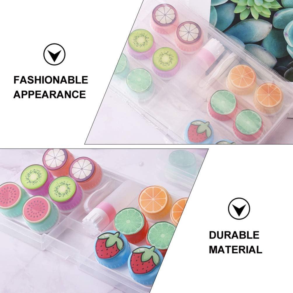 Estuche para Lentes de Contacto Healifty 6 Piezas Diseño Frutas
