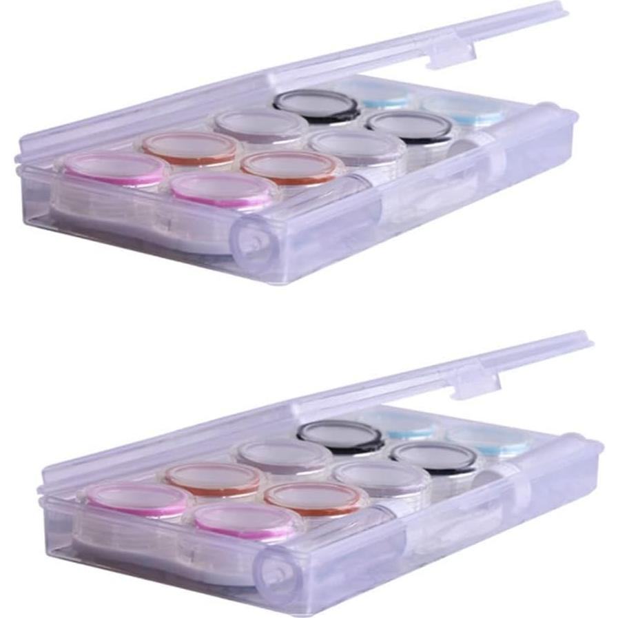 Estuche de Lentes de Contacto Transparente Powerfuler - 10 Piezas