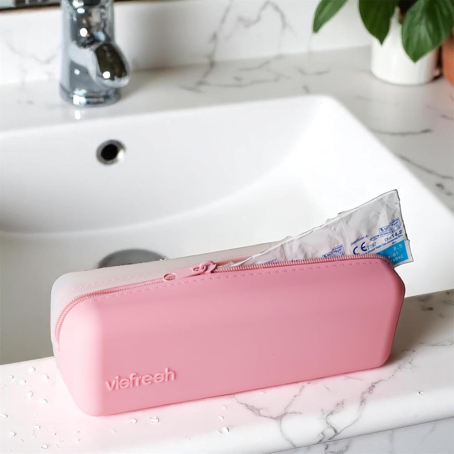 Estuche Organizador para Lentes de Contacto Visfresh Rosa - 30 Lentes