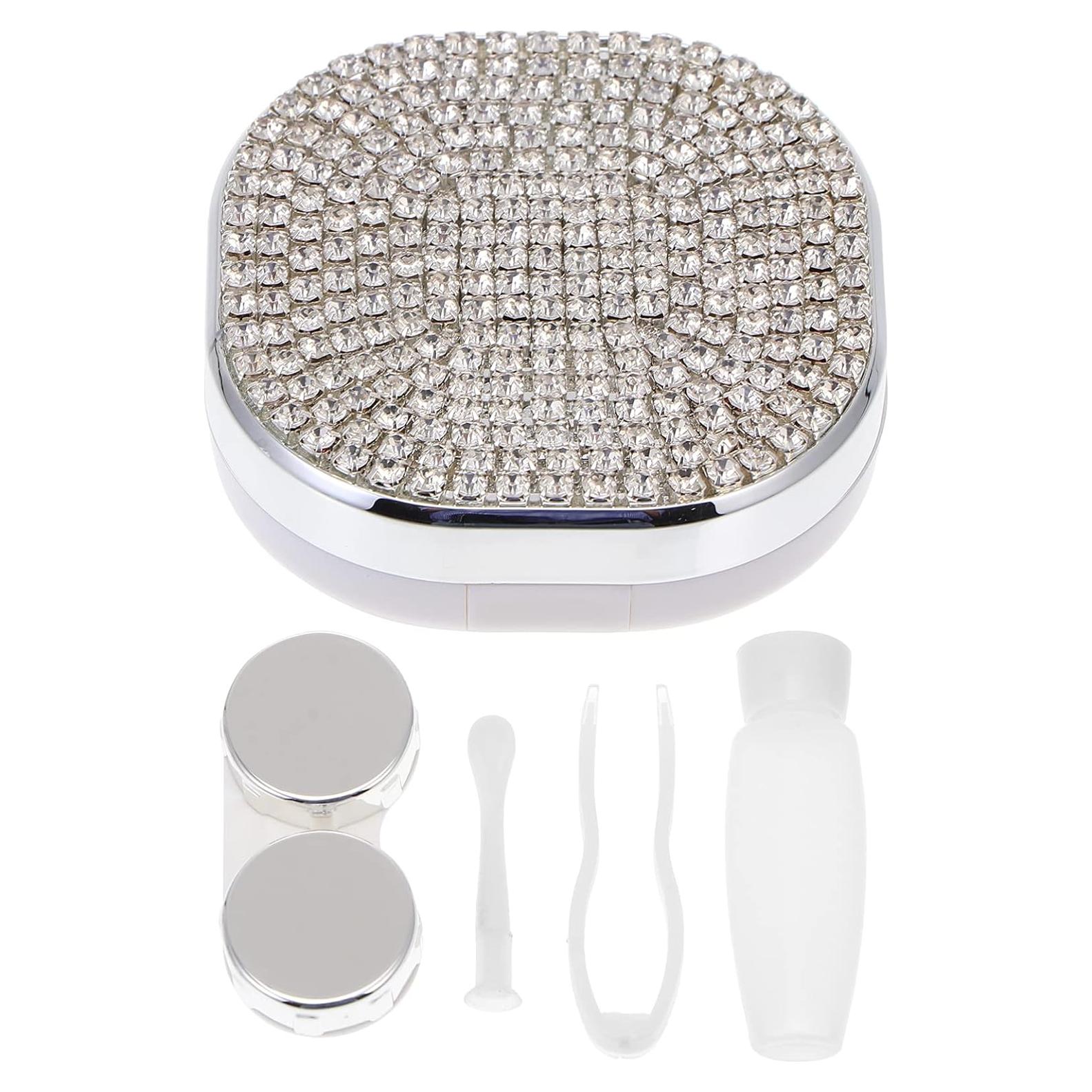 Estuche para Lentes de Contacto Healifty Kit de Viaje con Espejo