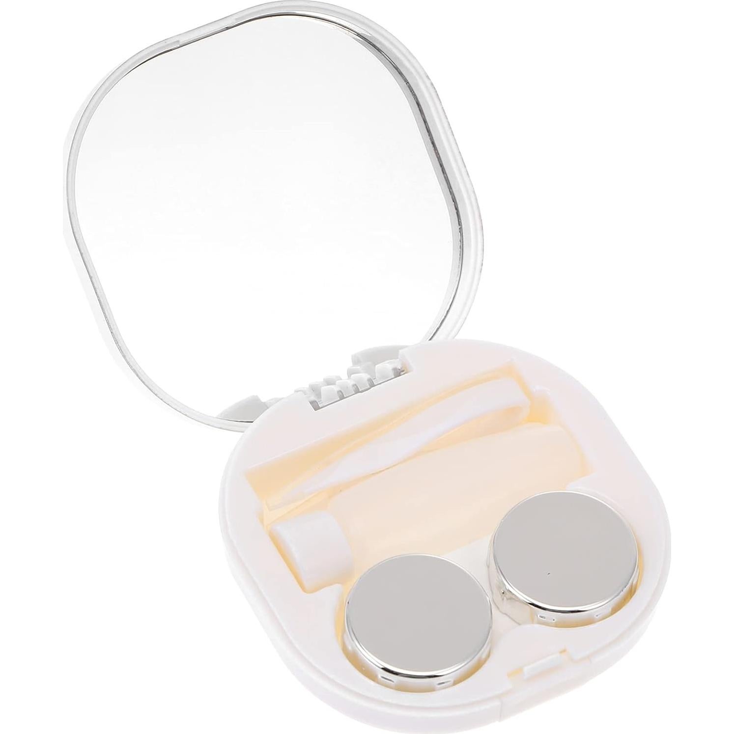 Estuche para Lentes de Contacto Healifty Kit de Viaje con Espejo