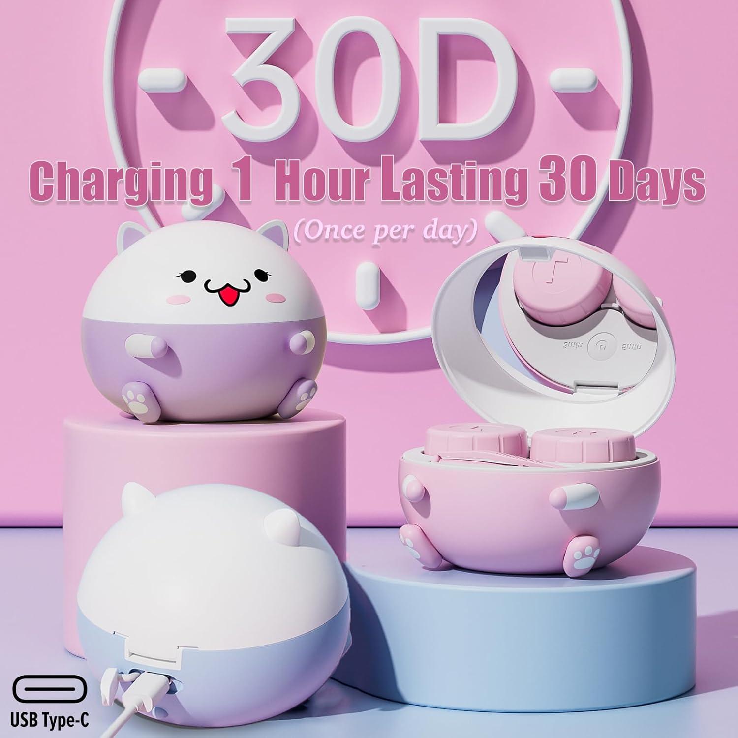 Limpia Lentes de Contacto Vastsoon Rosa Portátil 2 en 1