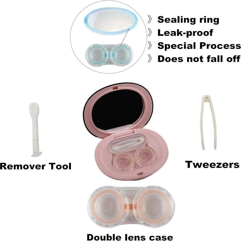 Estuche para Lentes de Contacto MUDOR Rosa - Mini Kit de Viaje