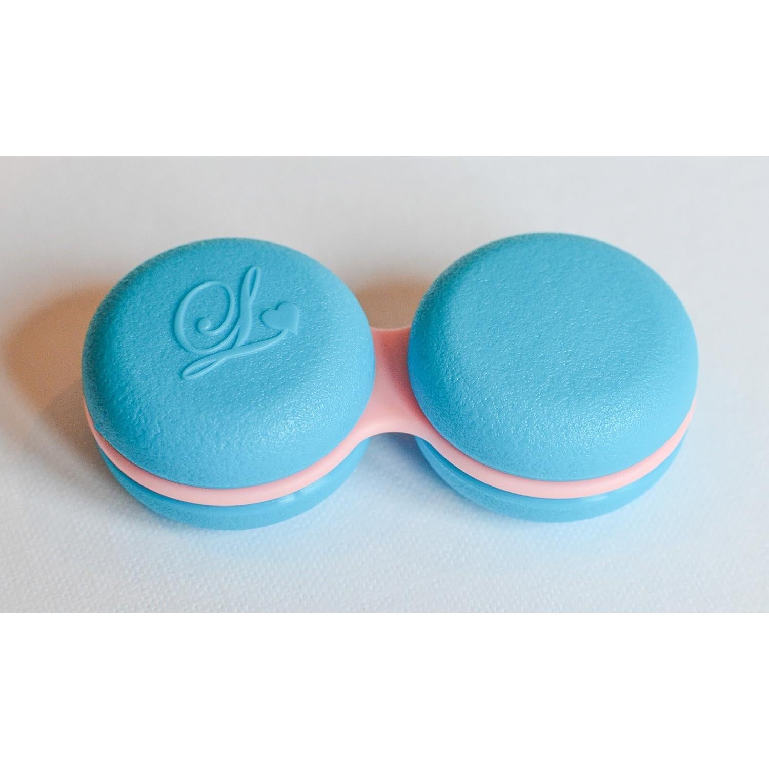 Estuche para Lentes de Contacto Macaroon 3 Piezas Azul Oscuro