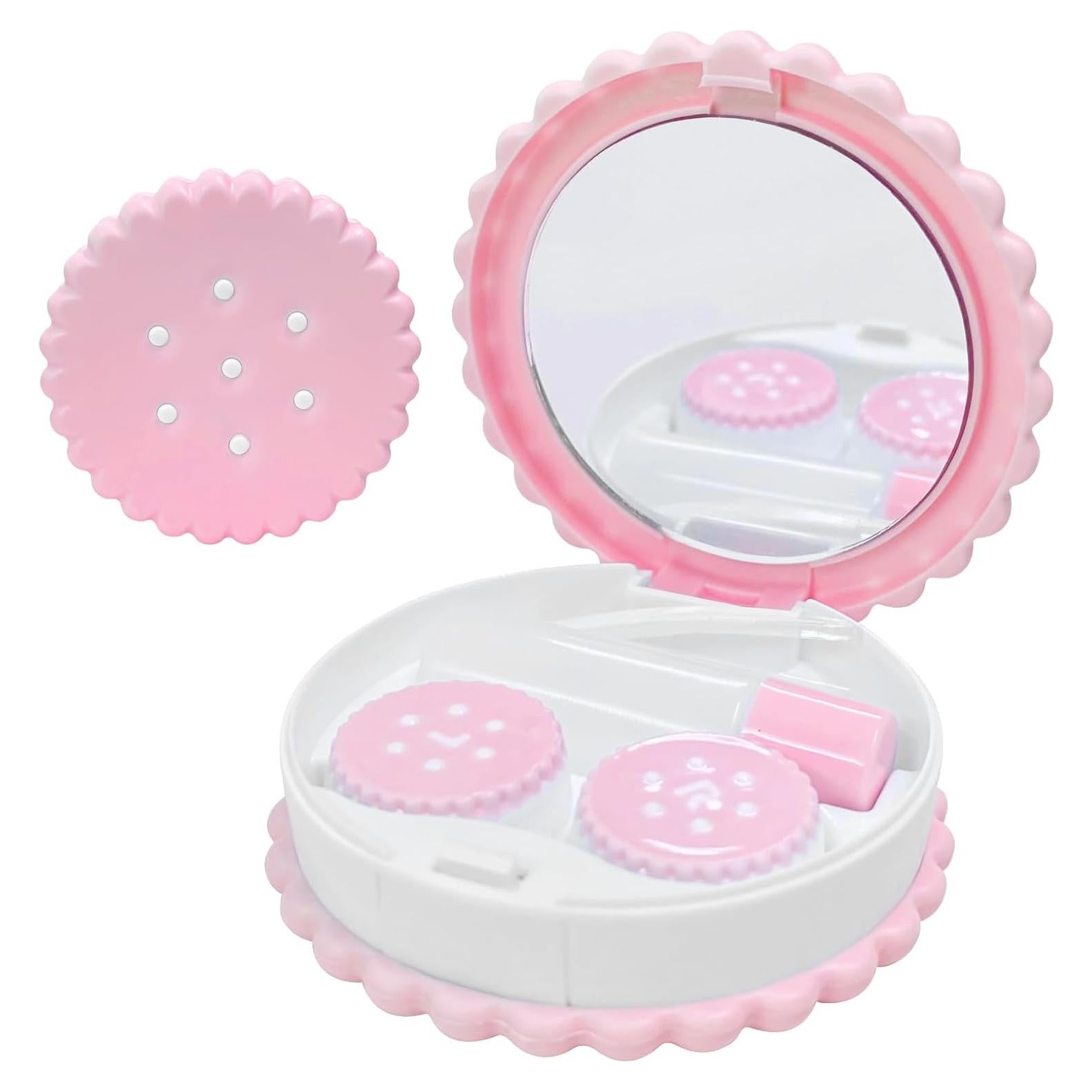 Estuche de Lentes de Contacto UpaClaire Rosa Compacto 7.6cm