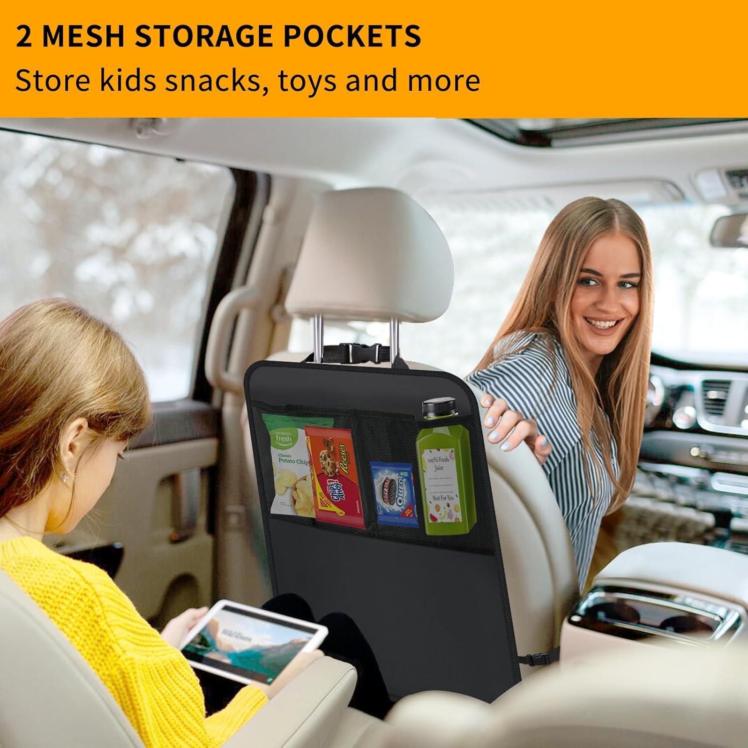 Mats de Patada Smiinky - Protectores de Asiento para Coche Negro