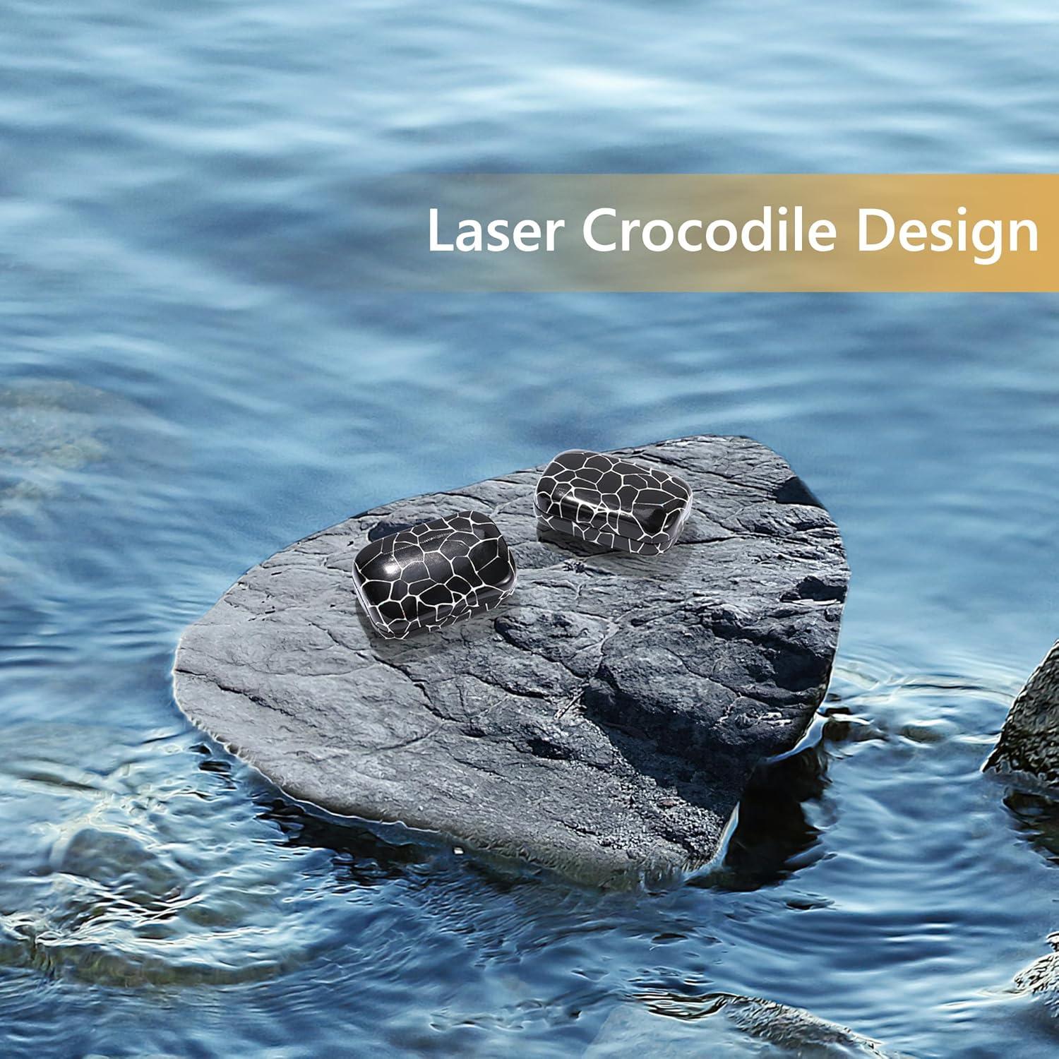 Estuche de Lentes de Contacto Muf Cocodrilo Negro - Kit de Viaje