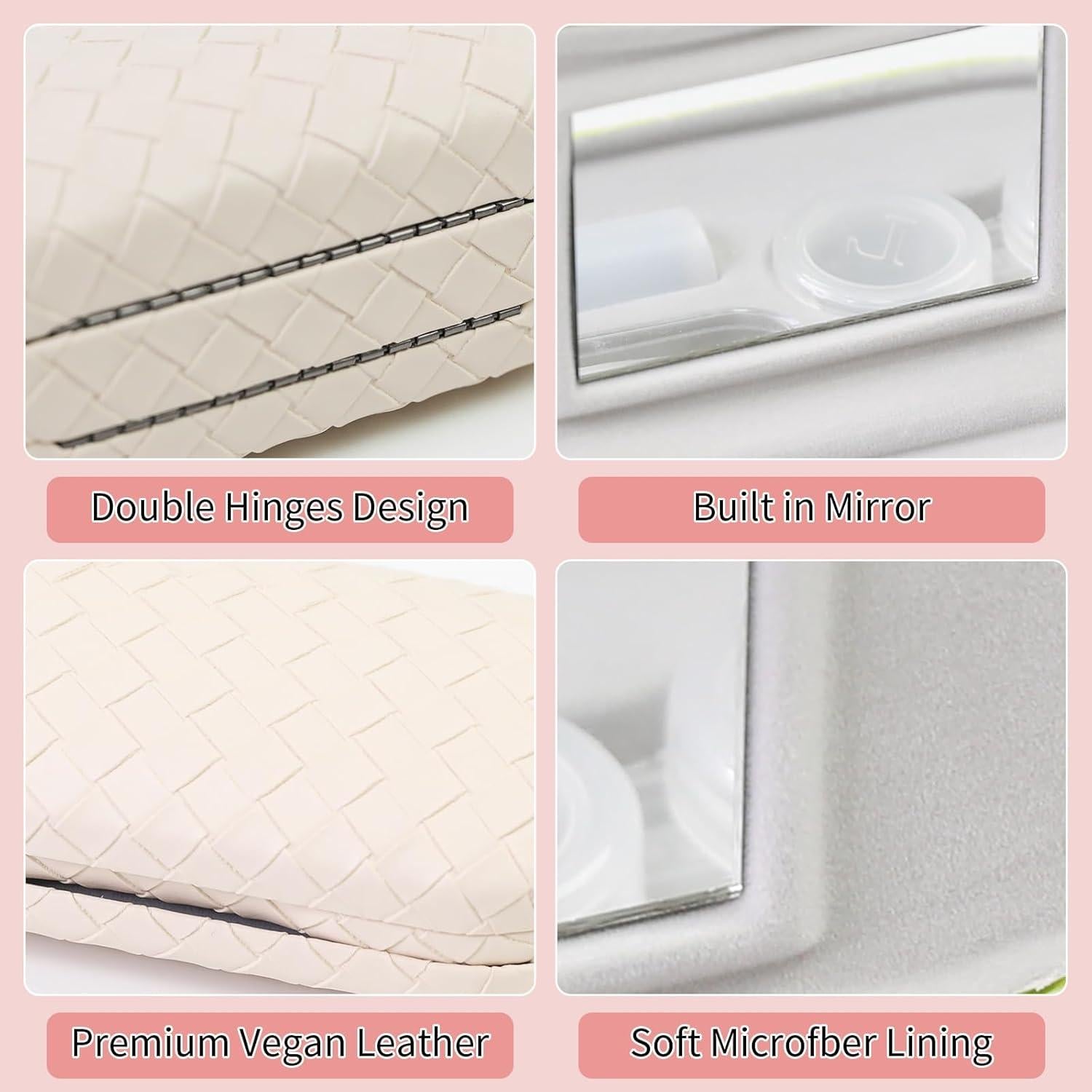 Estuche 2 en 1 para Lentes de Contacto y Gafas SCYJH Blanco