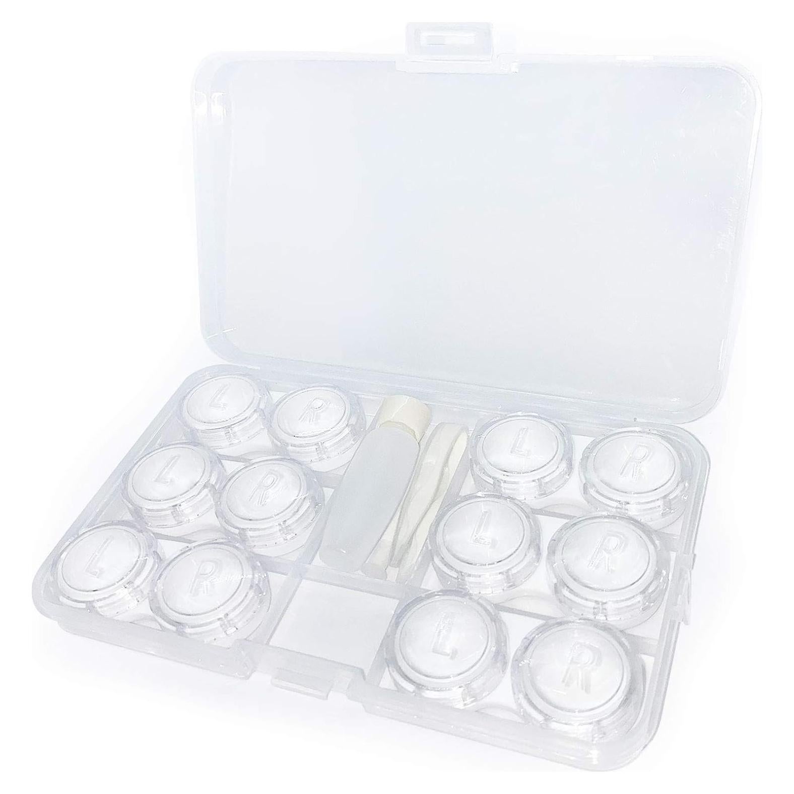 Estuches para Lentes de Contacto LCFALO - Paquete de 6 Transparentes