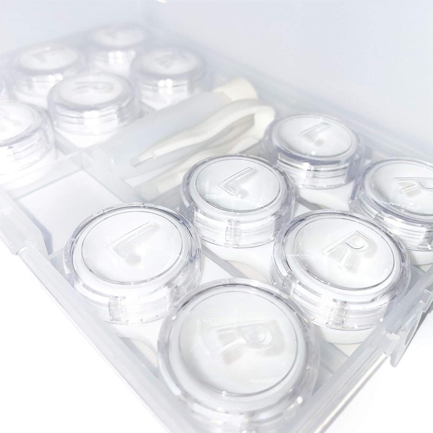 Estuches para Lentes de Contacto LCFALO - Paquete de 6 Transparentes