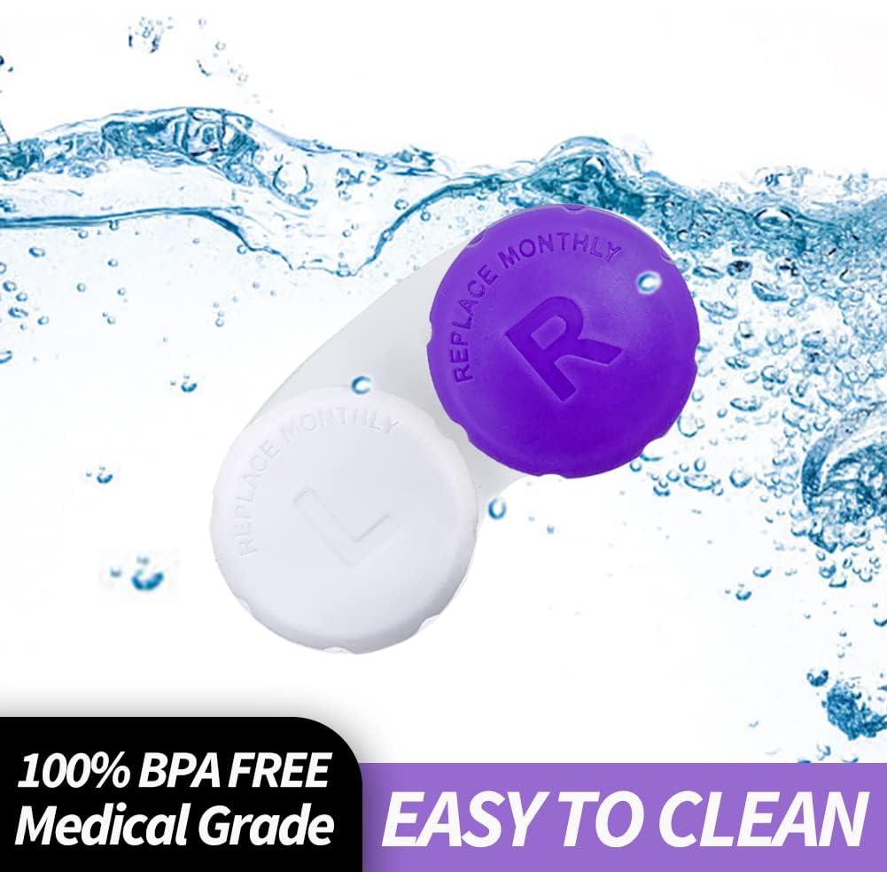 Paquete de 12 estuches para lentes de contacto RHUI negro