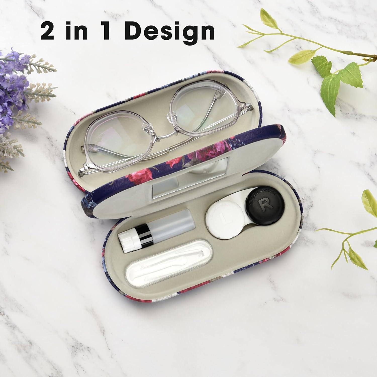 Estuche 2 en 1 para Lentes de Contacto y Gafas Zettokete Azul Noche