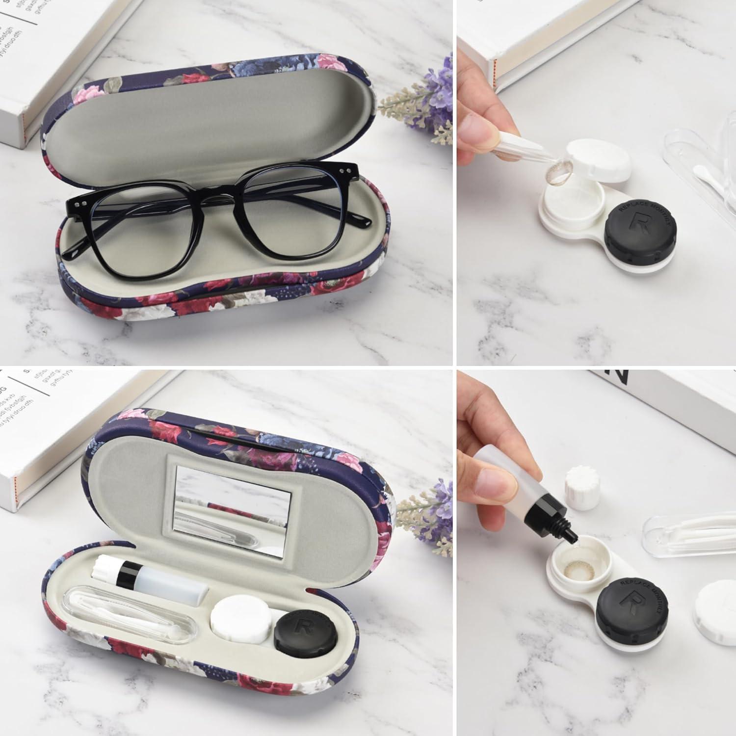 Estuche 2 en 1 para Lentes de Contacto y Gafas Zettokete Azul Noche