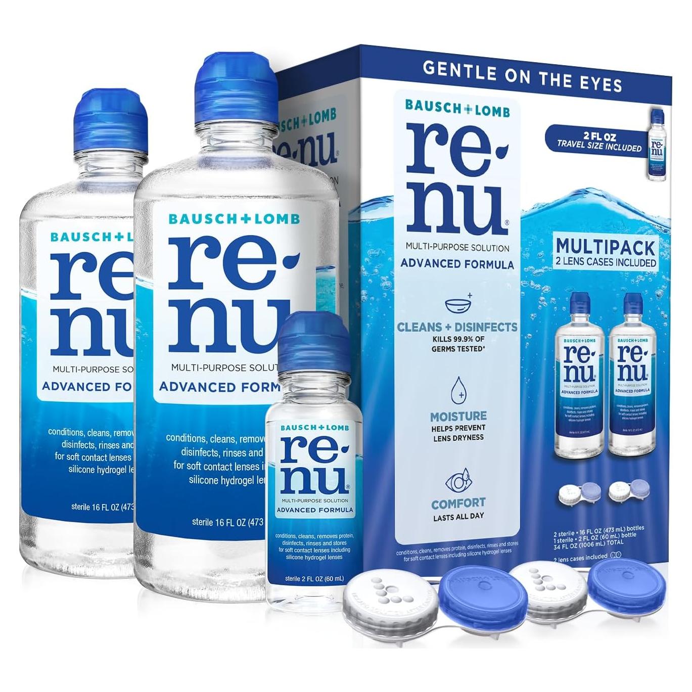 Renu Solución Multiusos para Lentes de Contacto 473 ml x2