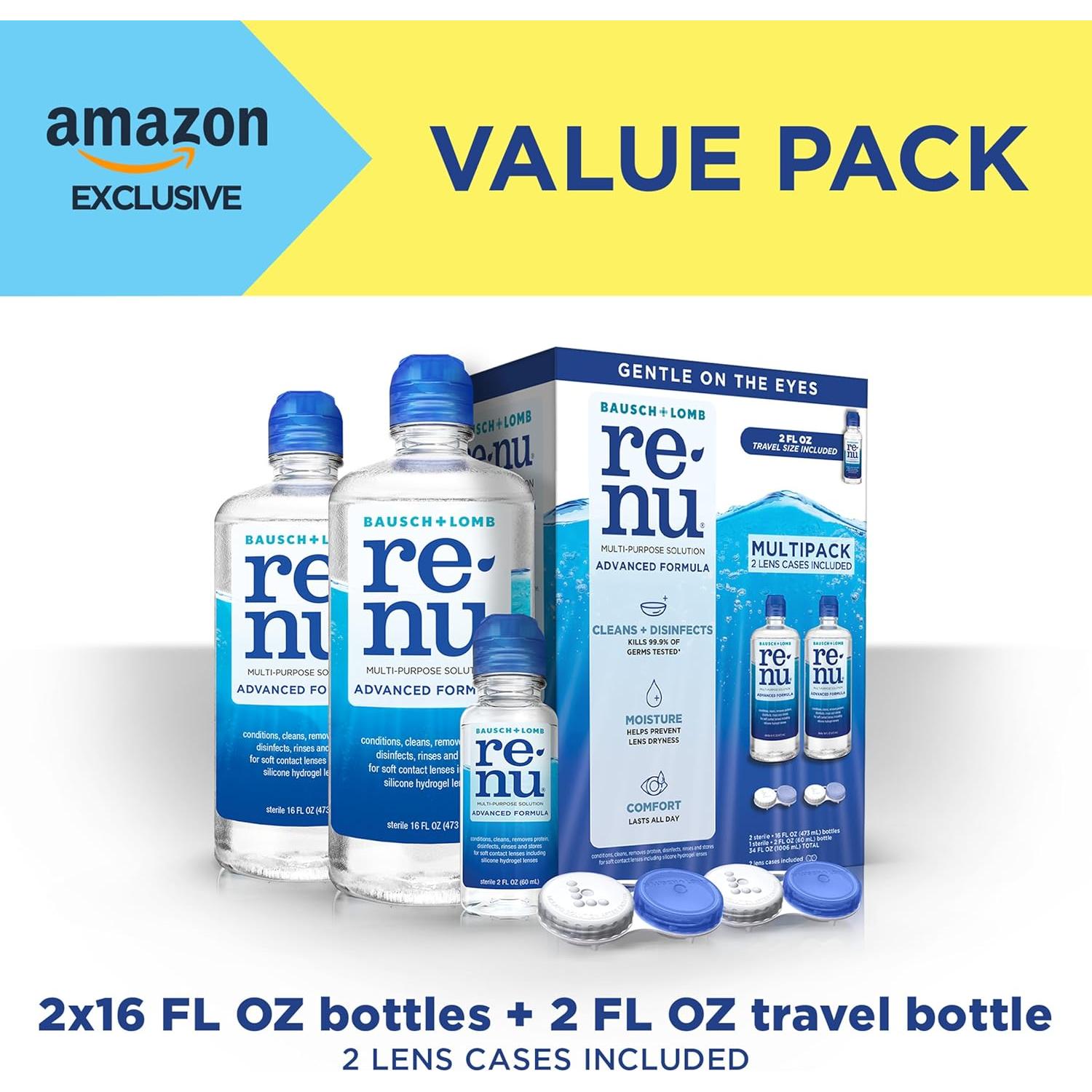 Renu Solución Multiusos para Lentes de Contacto 473 ml x2